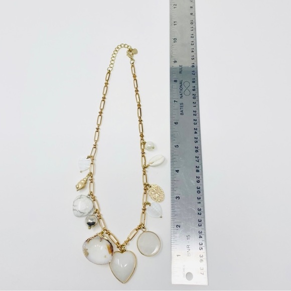 Shell, stone and Gold Chain Necklace from Nakamol by Anthropologie. - Picture 6 of 7